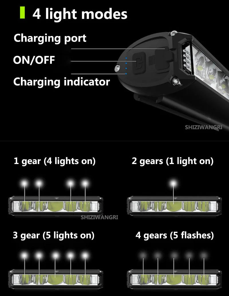 Lampe frontale étanche à 5 LED pour vélo 8000 mAh, lampe torche rechargeable 5200 lm, accessoires de vélo